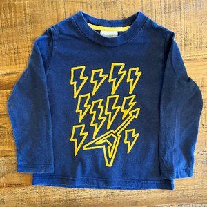 Boys Mini Boden Guitar Long Sleeve Tee Size 2-3